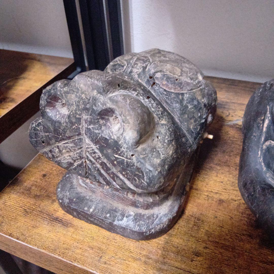 権現様 祓魔に使用された可能性のある獅子頭 民間信仰 呪物 民俗資料 儀式 呪術