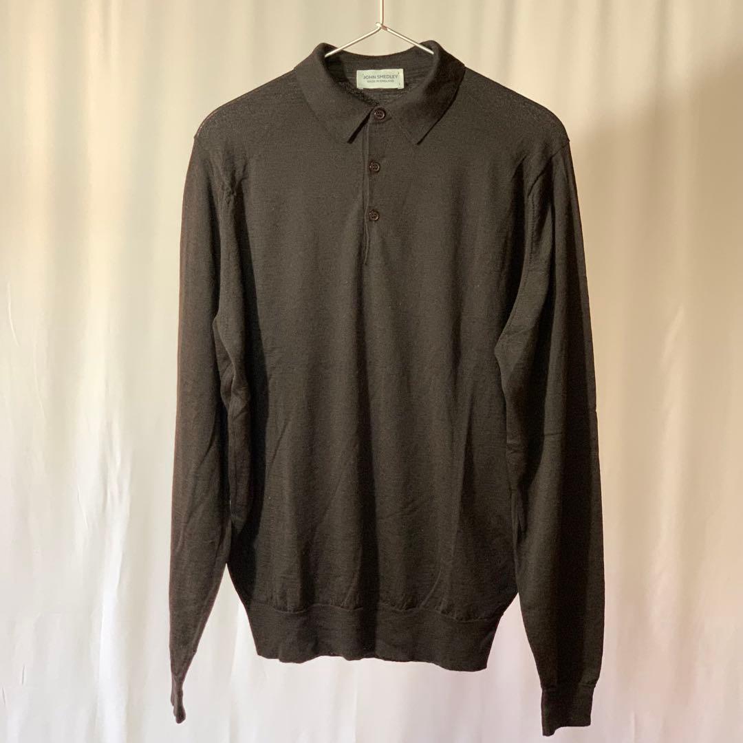 ジョンスメドレー JOHN SMEDLEY ニットポロ ダークブラウン