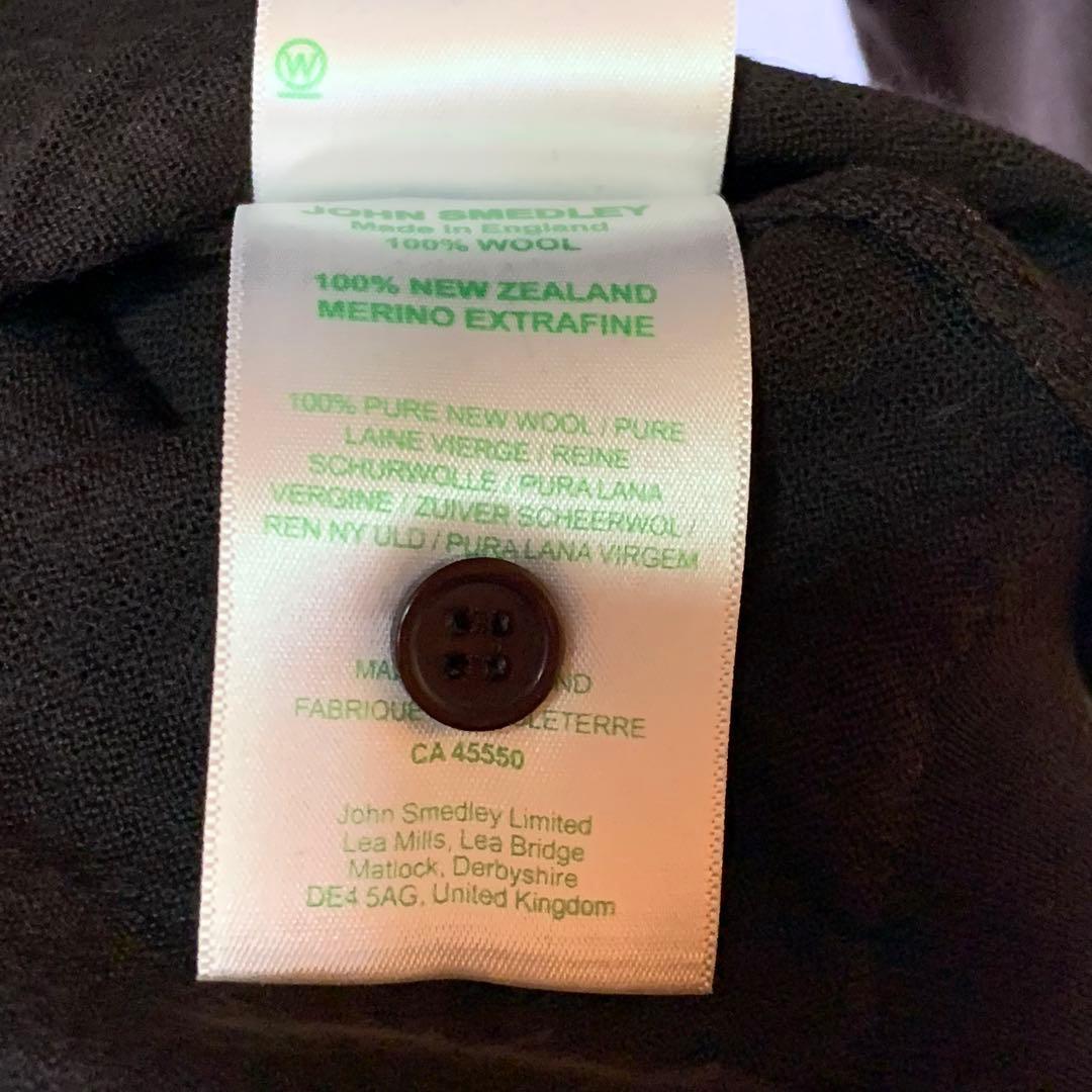 ジョンスメドレー JOHN SMEDLEY ニットポロ ダークブラウン