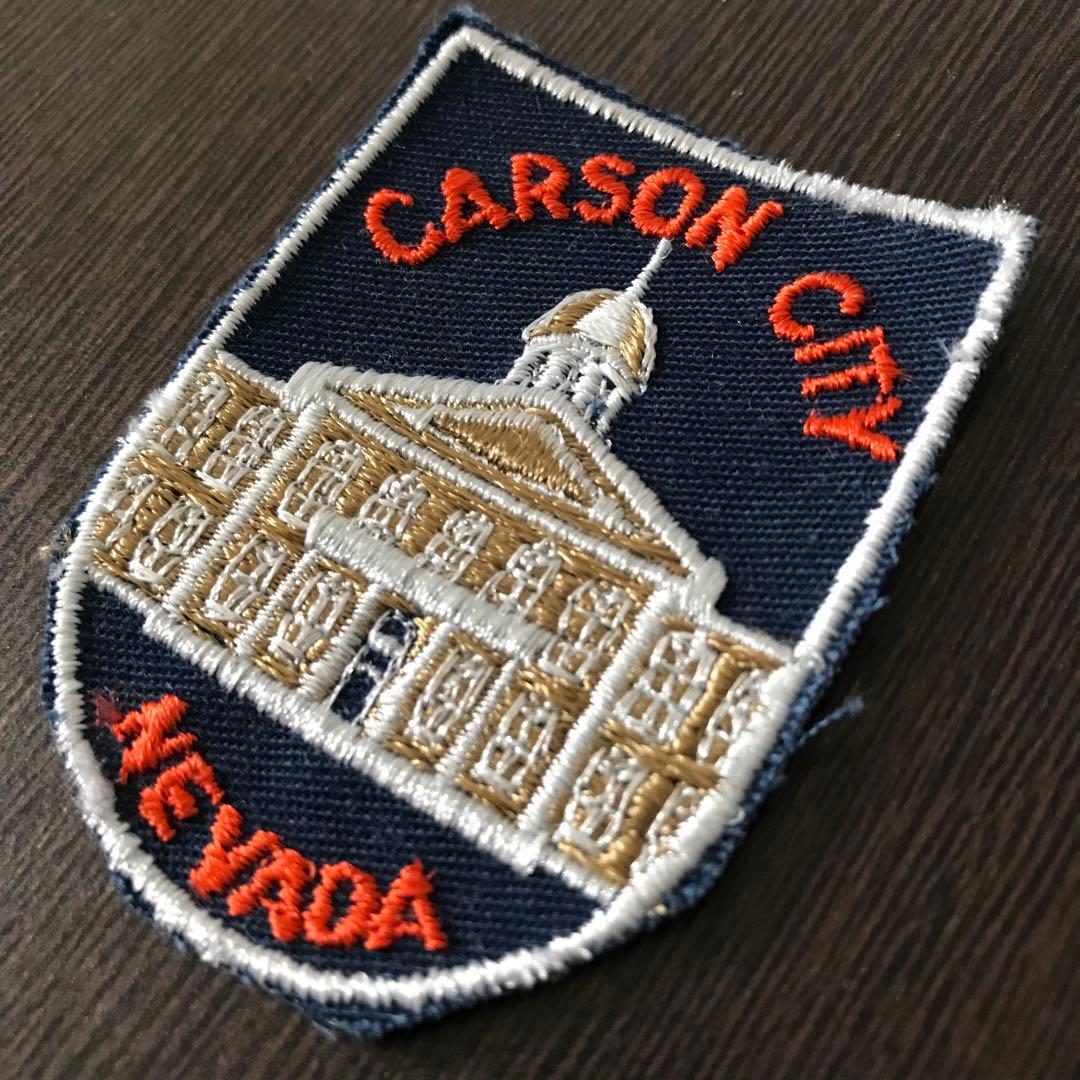 ヴィンテージ 刺繍 ワッペン 1970 1980 ネバダ州 カーソンシティ H