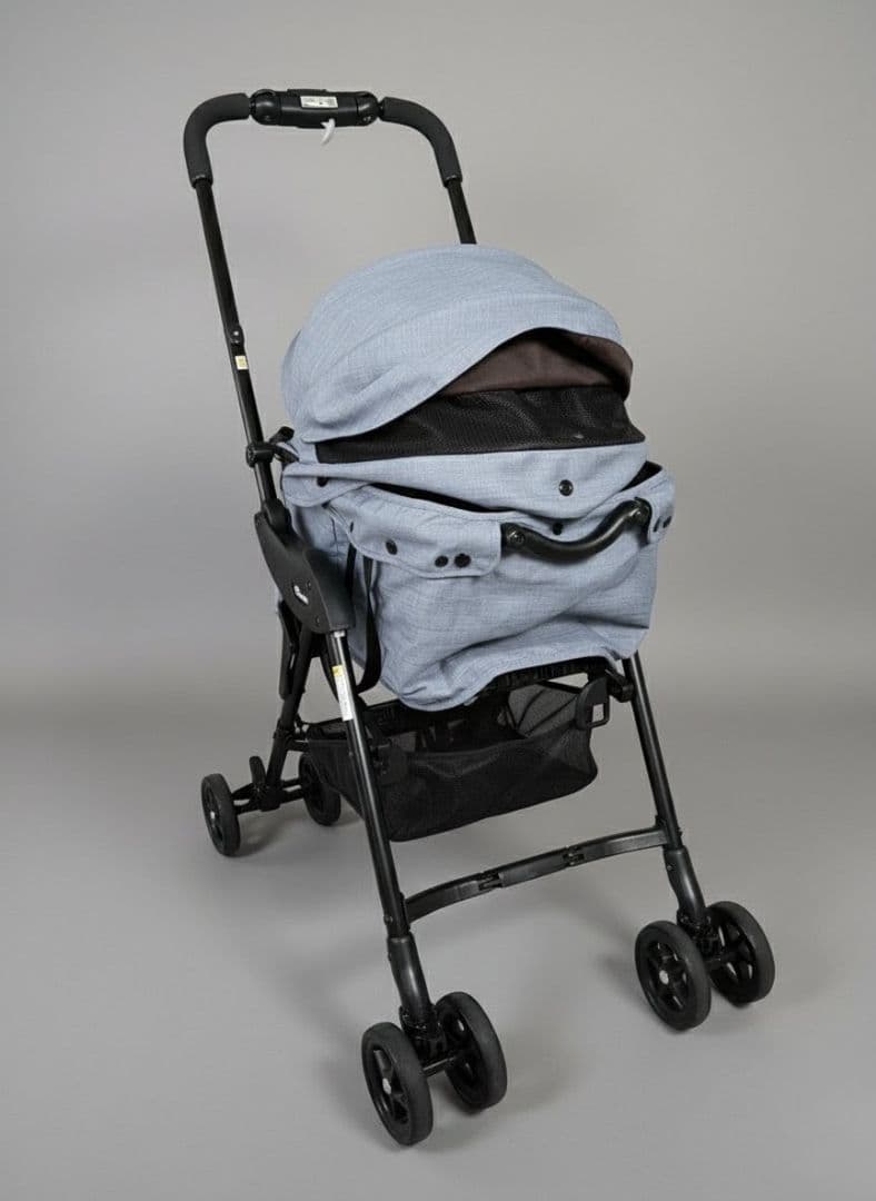 【極美品/2回使用】コムペット　ミリミリライト　レイクブルー　軽量　ペットカート