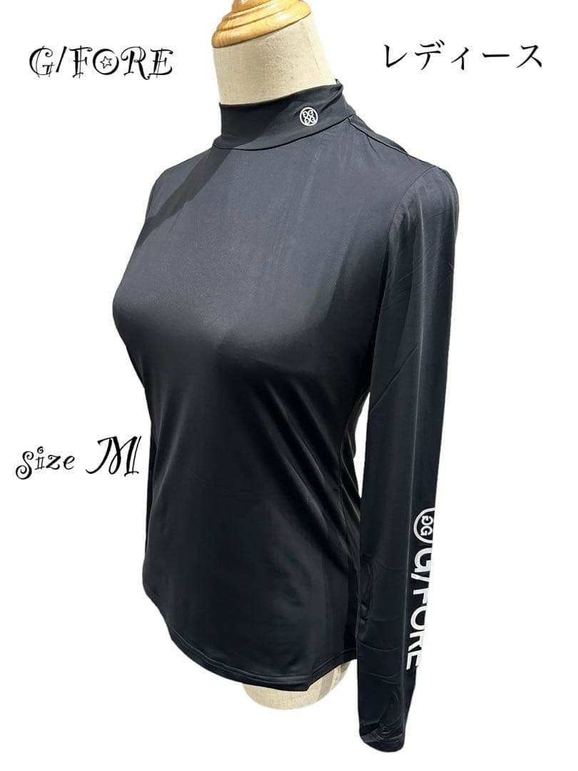 G/FORE韓国ジーフォアレディース夏用アイスシルク生地sizeMブラック