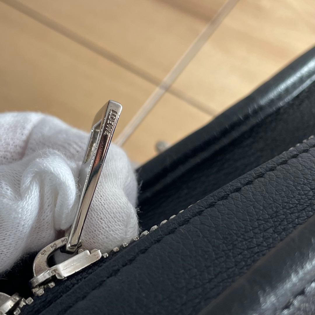 ロエベ　アマソナ23 ハンドバッグ　ミニボストン　ブラック　アナグラム