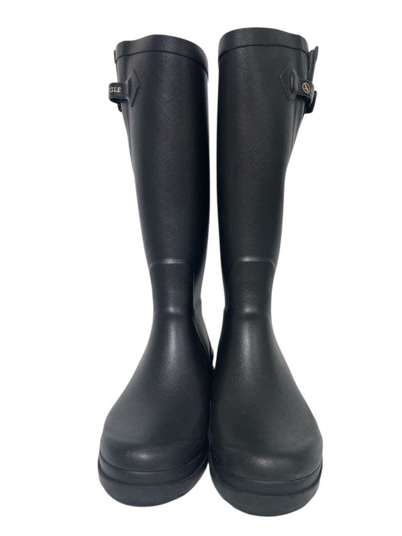 ⭐️未使用級⭐️AIGLEレインブーツ ラバーブーツ　23.5㎝〜24.0㎝ 黒
