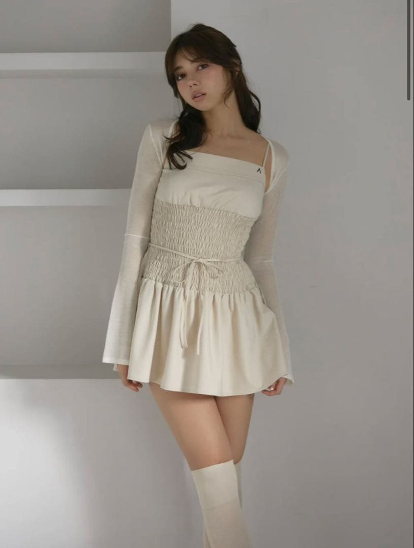 Betty shirring mini dress andmary アンドマリー