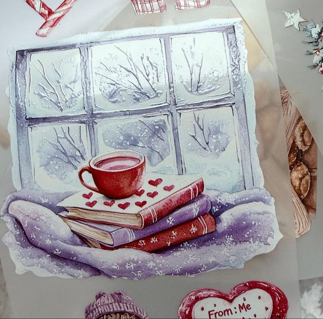 海外マステ切り売り ScrapbookArtSupply バレンタイン ラブ 冬