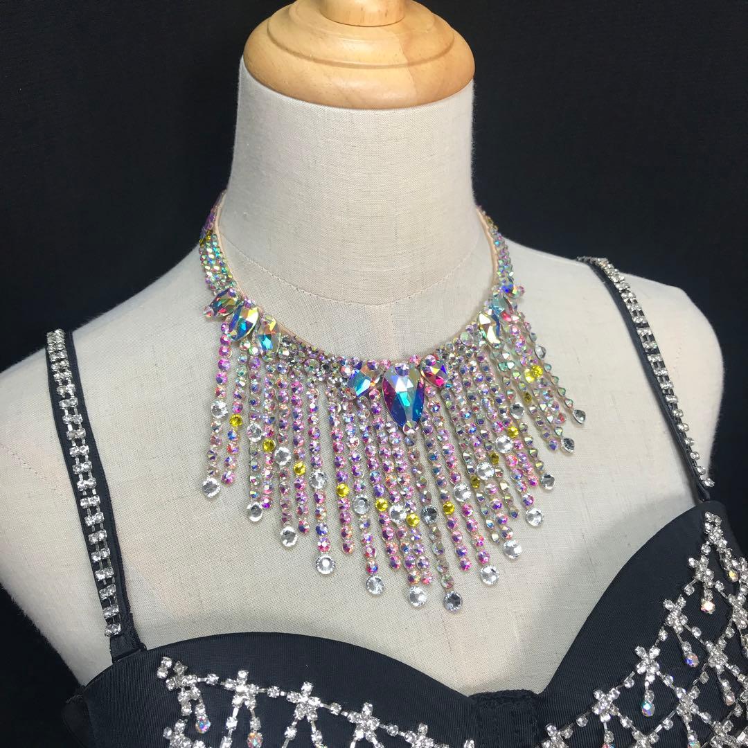 揺れるフロントのネックレス＆イヤリング　社交ダンス☆ベリーダンス