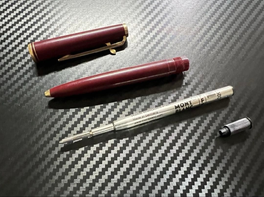美品 モンブラン 281 ボルドー ボールペン 非売品アタッチメント付