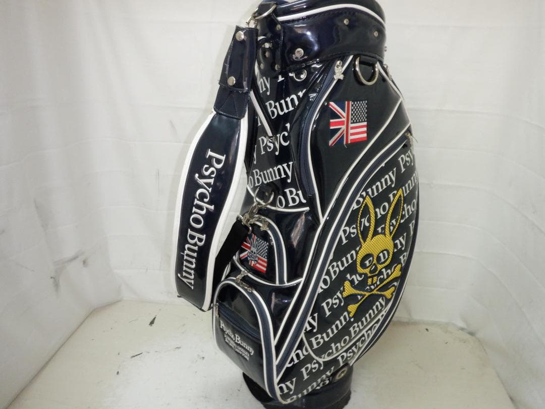 サイコバニー★Psycho Bunny★9.5型★エナメル★良品★スタッフ★NV