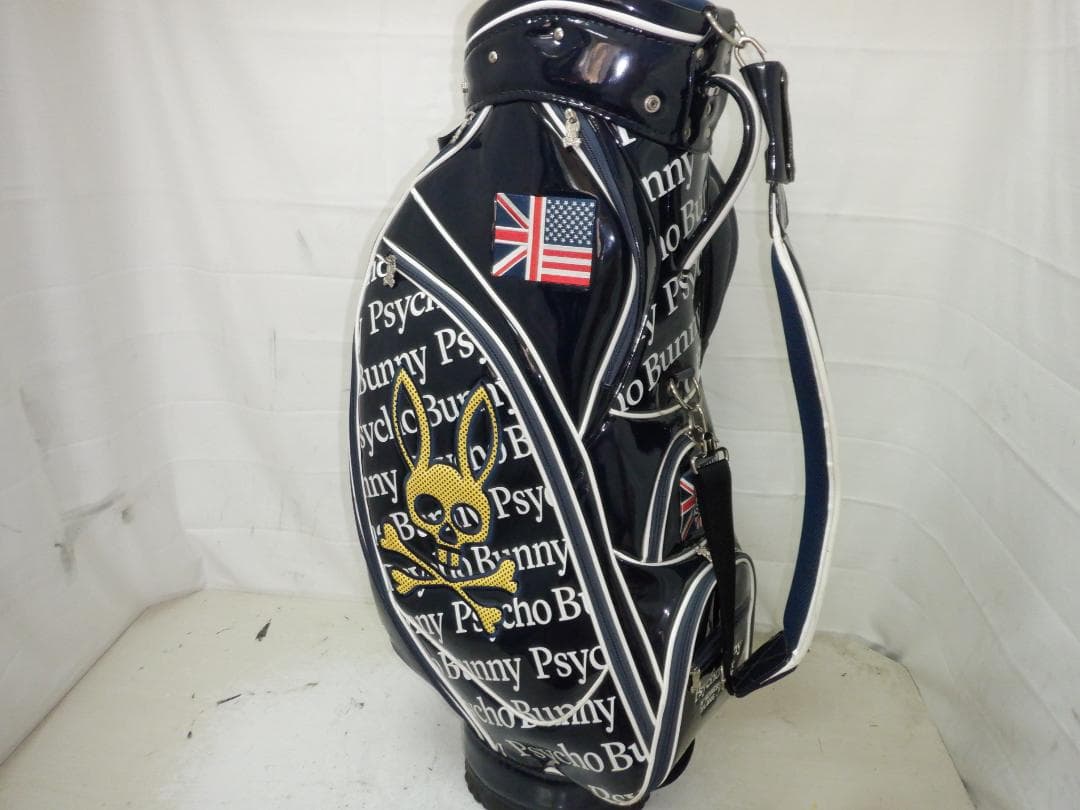 サイコバニー★Psycho Bunny★9.5型★エナメル★良品★スタッフ★NV