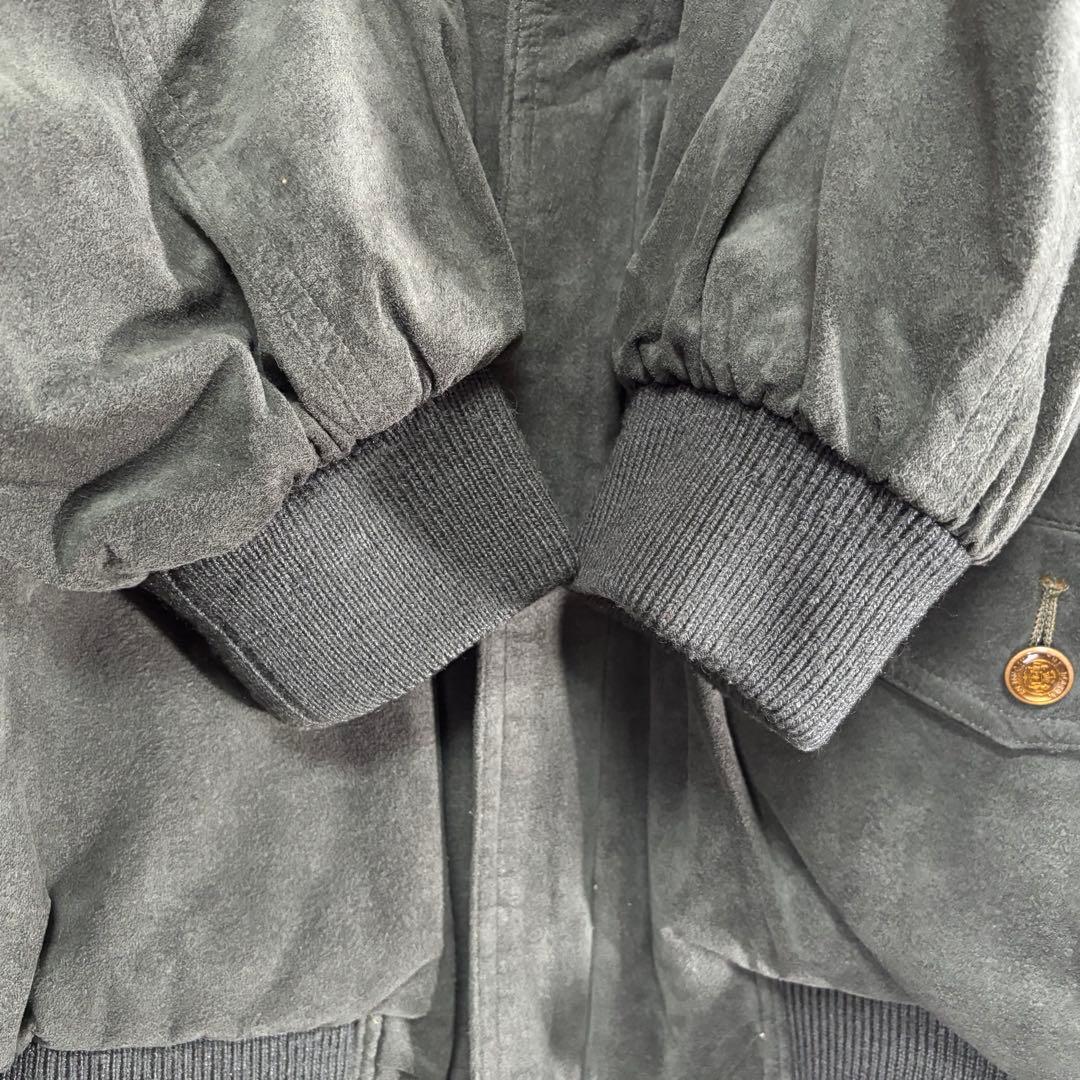 Vintage スウィングトップ スエード Lsize 裏地チェック 豪華ボタン