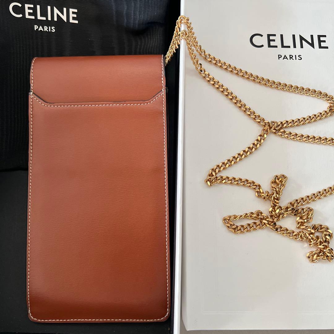 セリーヌ トリンオフ スマホ スマホショルダー チェーンショルダー