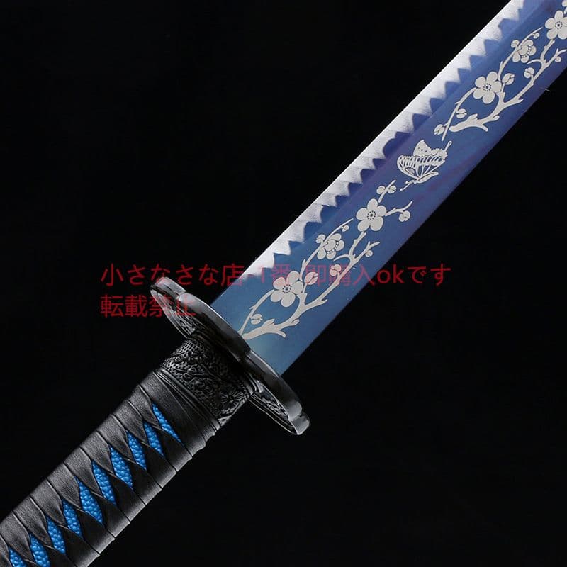 唐横刀刺繍春高マンガン鋼焼藍 古兵器 武具 刀装具 日本刀 模造刀 居合刀