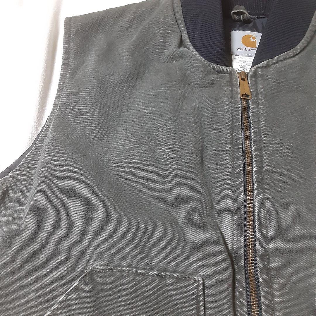 Carhartt ダックベストXL USA製 腰ゴム モス V02MOS