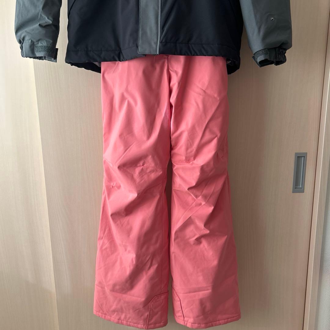 美品✨子ども用スキーウェア グレー/ピンク 160cm