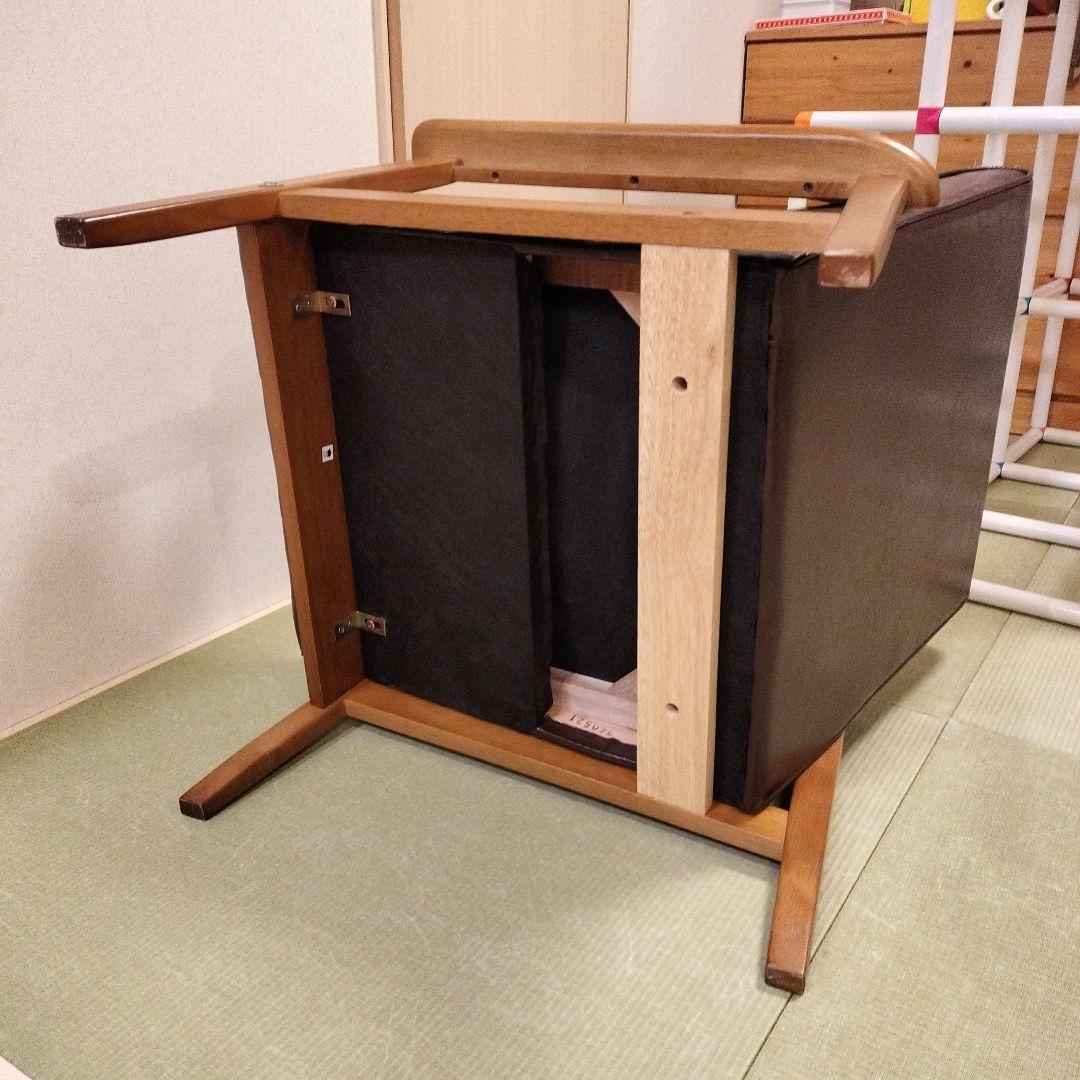 ブラウン 合成皮革 1人掛けソファ