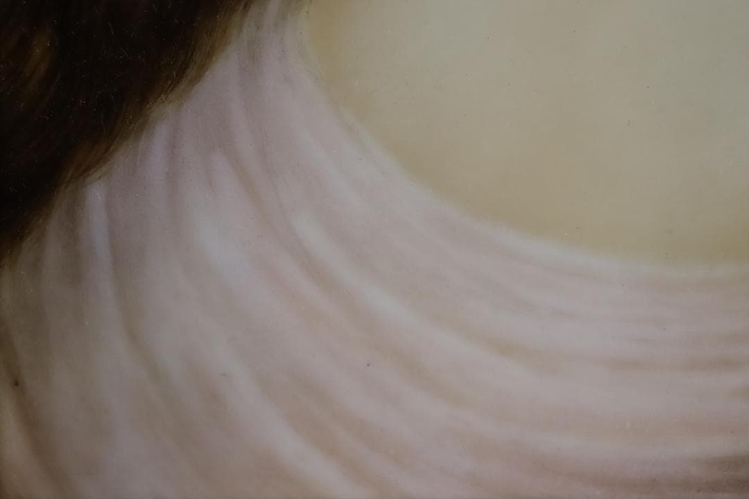 西洋美術 19世紀 KPM 美人像 手描陶板画 ベルリン王立磁器製陶所