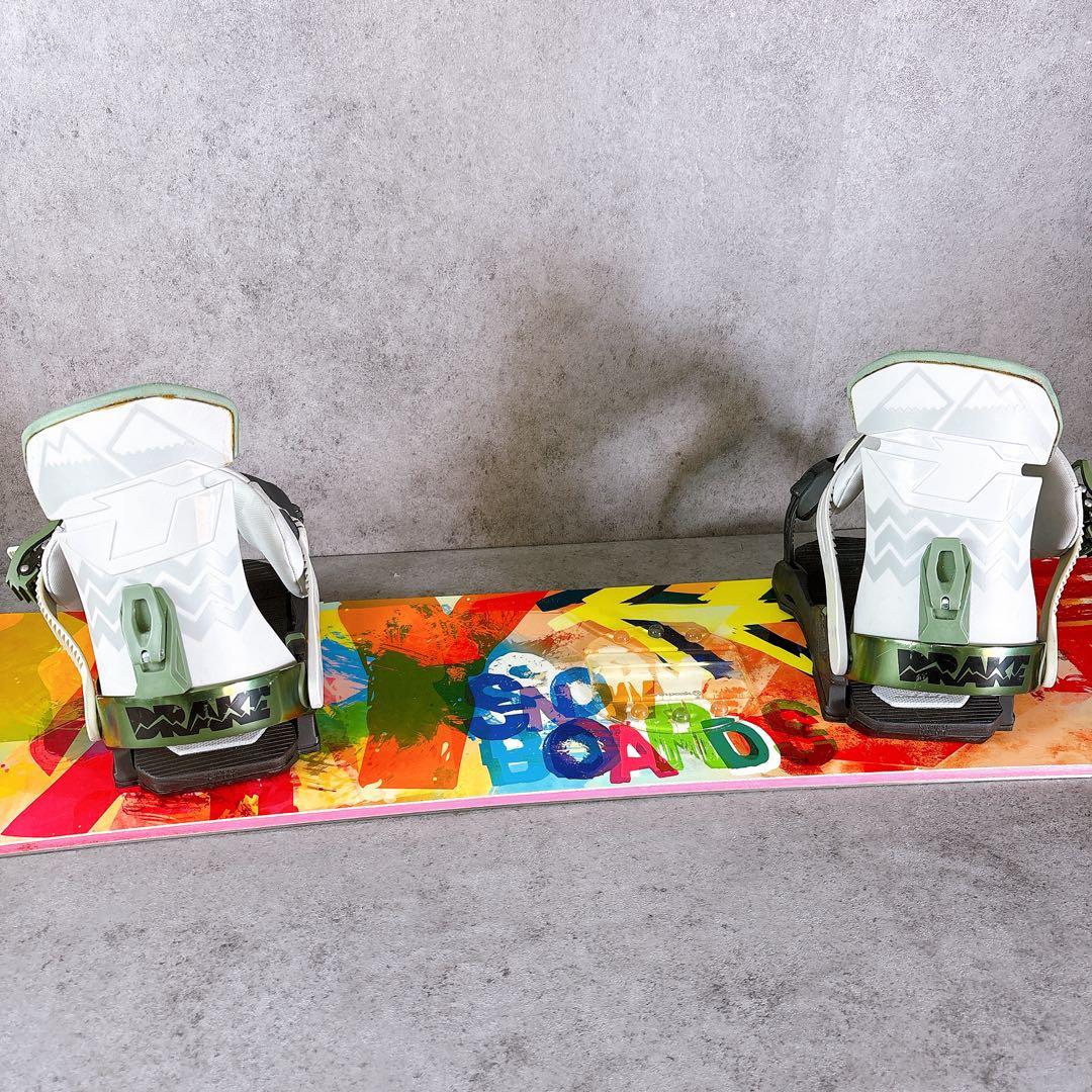 レディーススノーボード2点セット　グレイ 139センチ×ドレイク　バイン付き