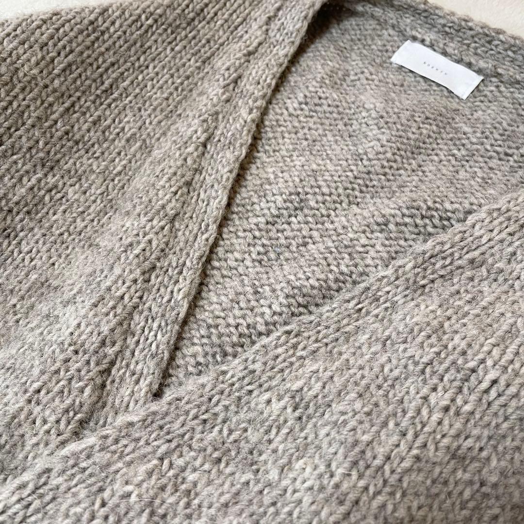 かぐれ　ロングカーディガン　ニットコート　ガウン　ウール　ペルー