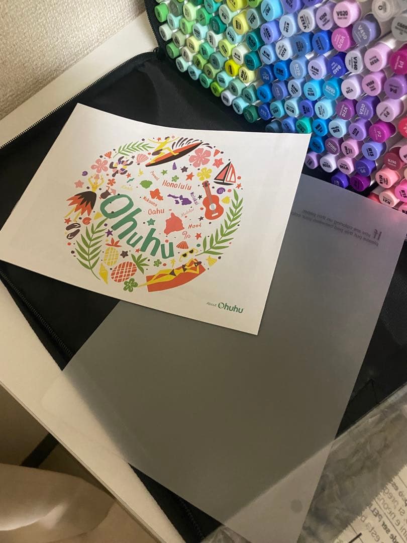 ohuhuマーカー　ペンホルダーセット