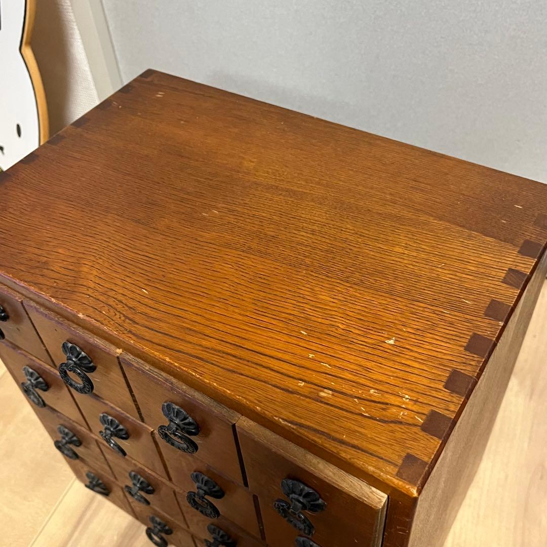 薬棚　薬箪笥　木製　引き出し　アンティーク　レトロ