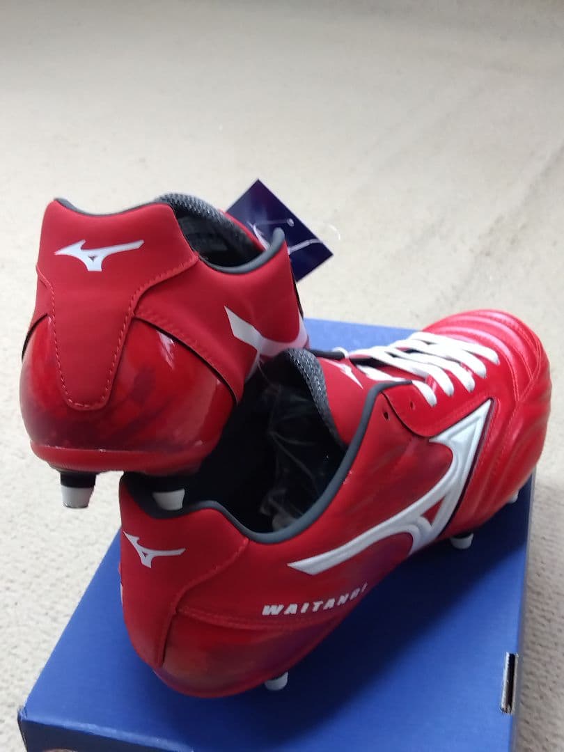 ラグビースパイク／27.0／赤×白／R1GA190001／新品・未使用品