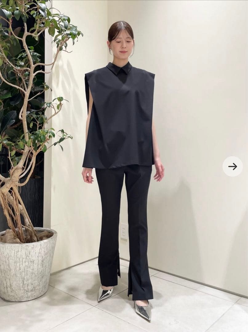 アルタイル＊シルバー ポインテッドトゥ ミュール　37