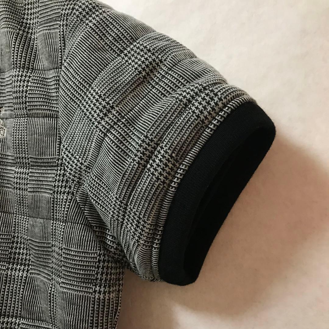 美品✴️BEAMS GOLF『ビームス 中綿 ブルゾン ジャケット』チェック 半袖