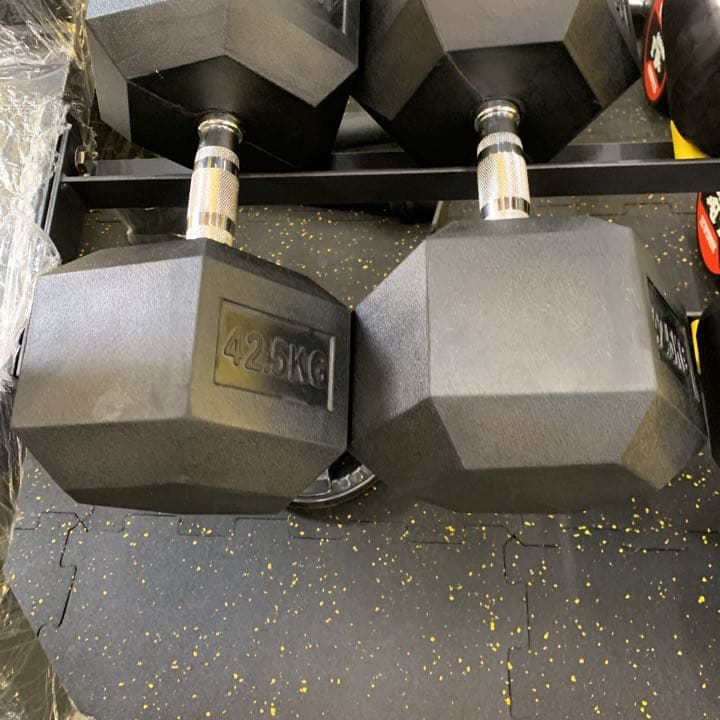 ラバーヘックス  ダンベル　57.5kg 2個