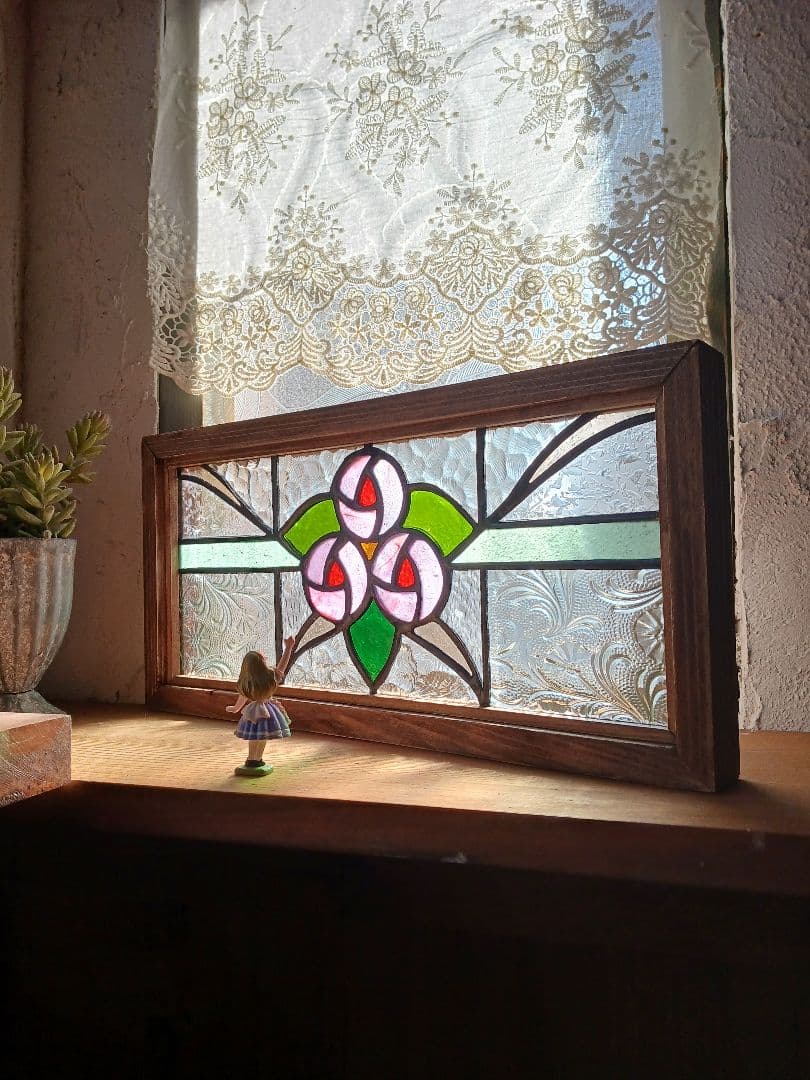 ステンドグラス　薔薇のブーケ