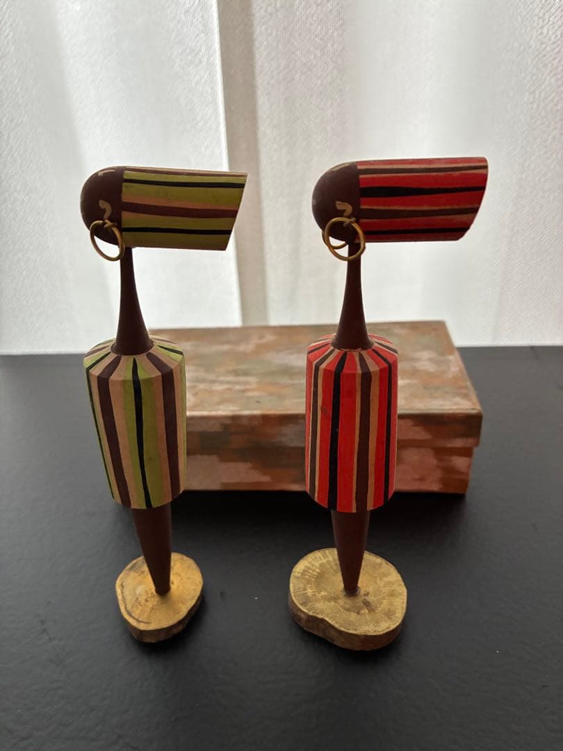 昭和 レトロ 美品 モダン こけし 木製 ミッドセンチュリー 置物 レトロ雑貨