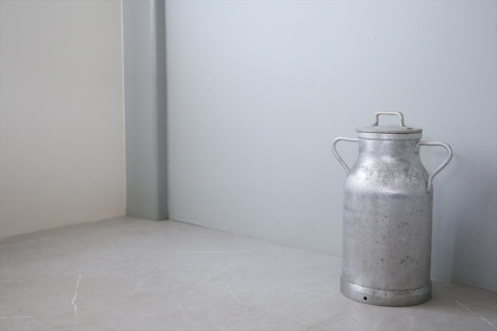 フランスアンティーク古いミルク缶/ゴミ箱/小物入れ/傘立て/花器(90-19-2