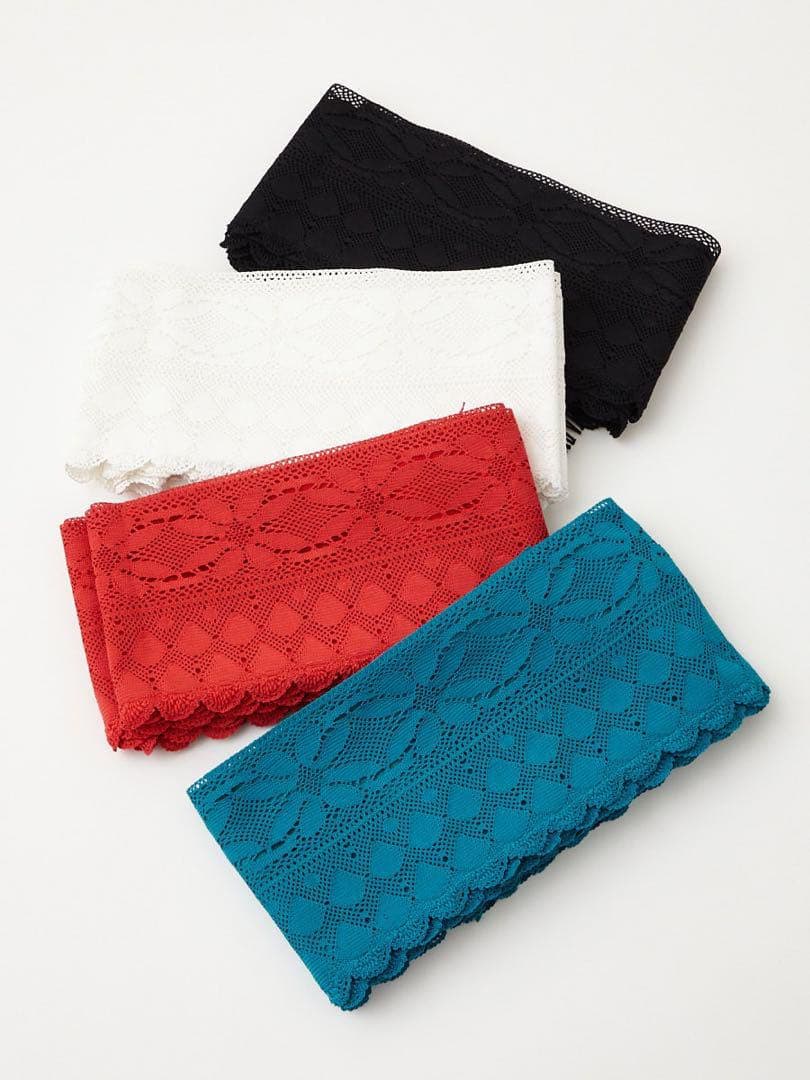 epoque様　ふりふ　レース　半幅帯　黒　ブラック