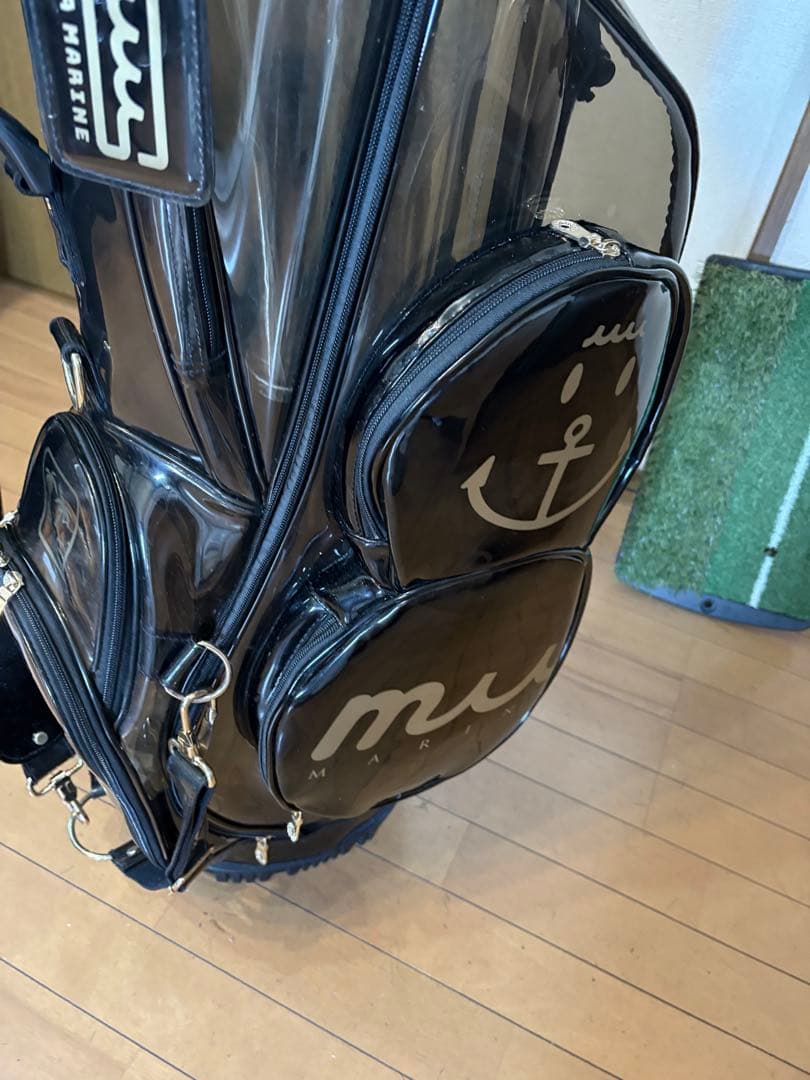 muta marine ゴルフバッグ・キャディバッグ スケルトン 黒/ゴールド