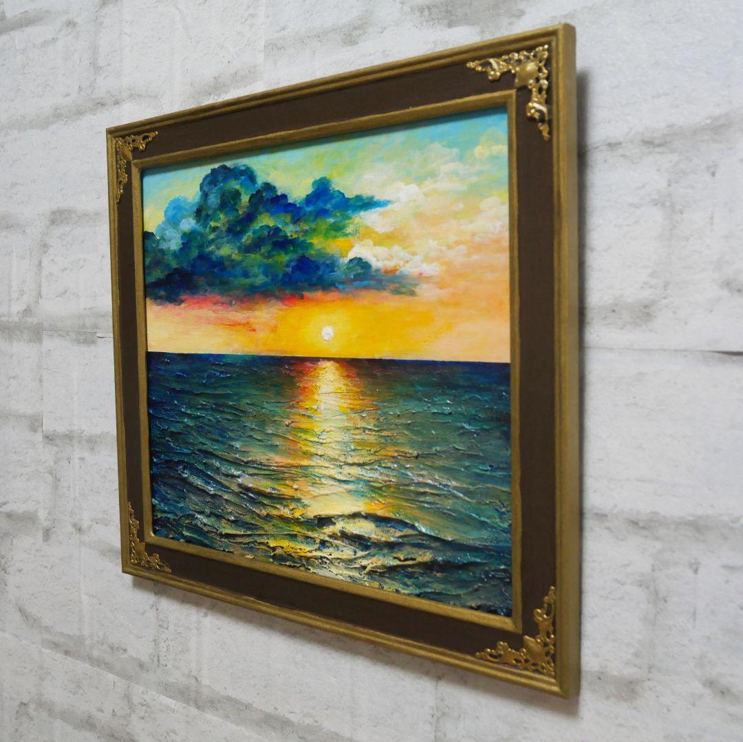 油絵 油彩 油彩画 絵画【Sea at Dusk】