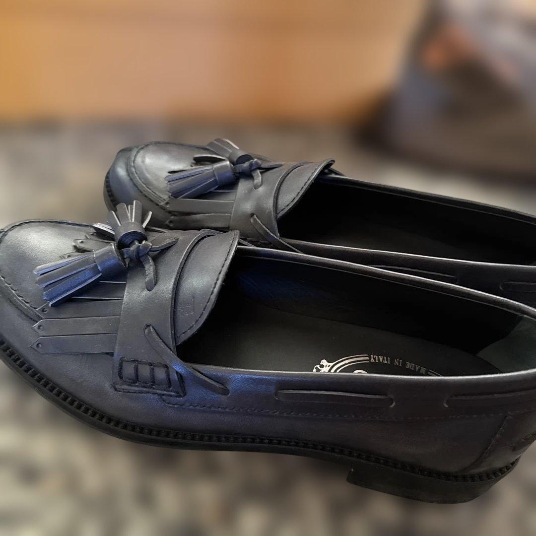 TOD'S トッズ　黒　タッセル　ローファー　24.5