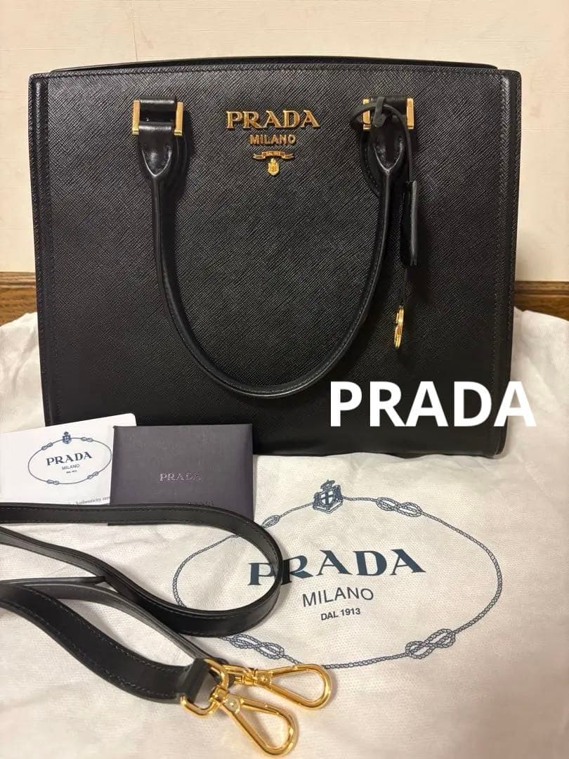 【期間限定価格】PRADA サフィアーノレザー 2way バッグ