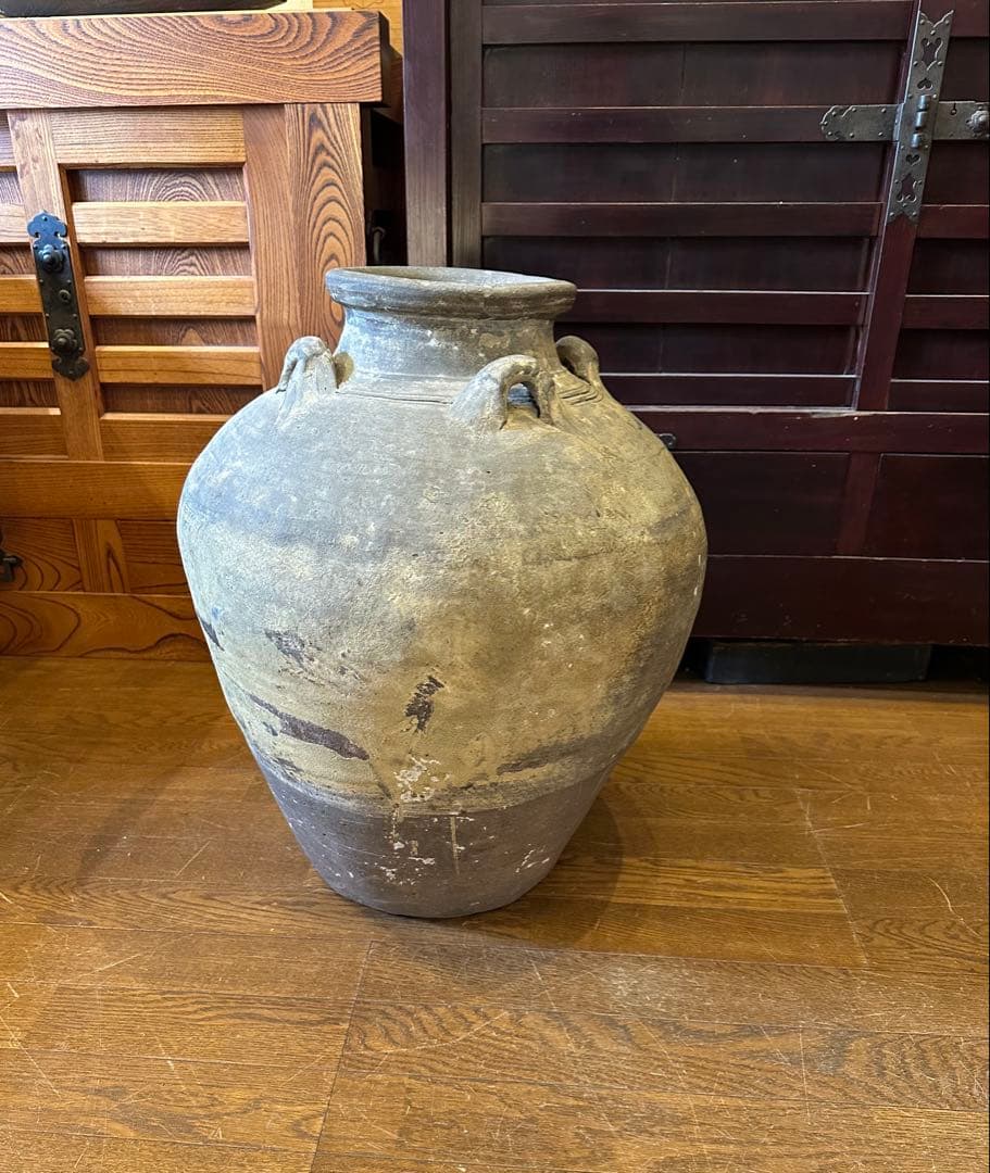 琉球　沖縄　大壺　四耳壺　江戸時代後期