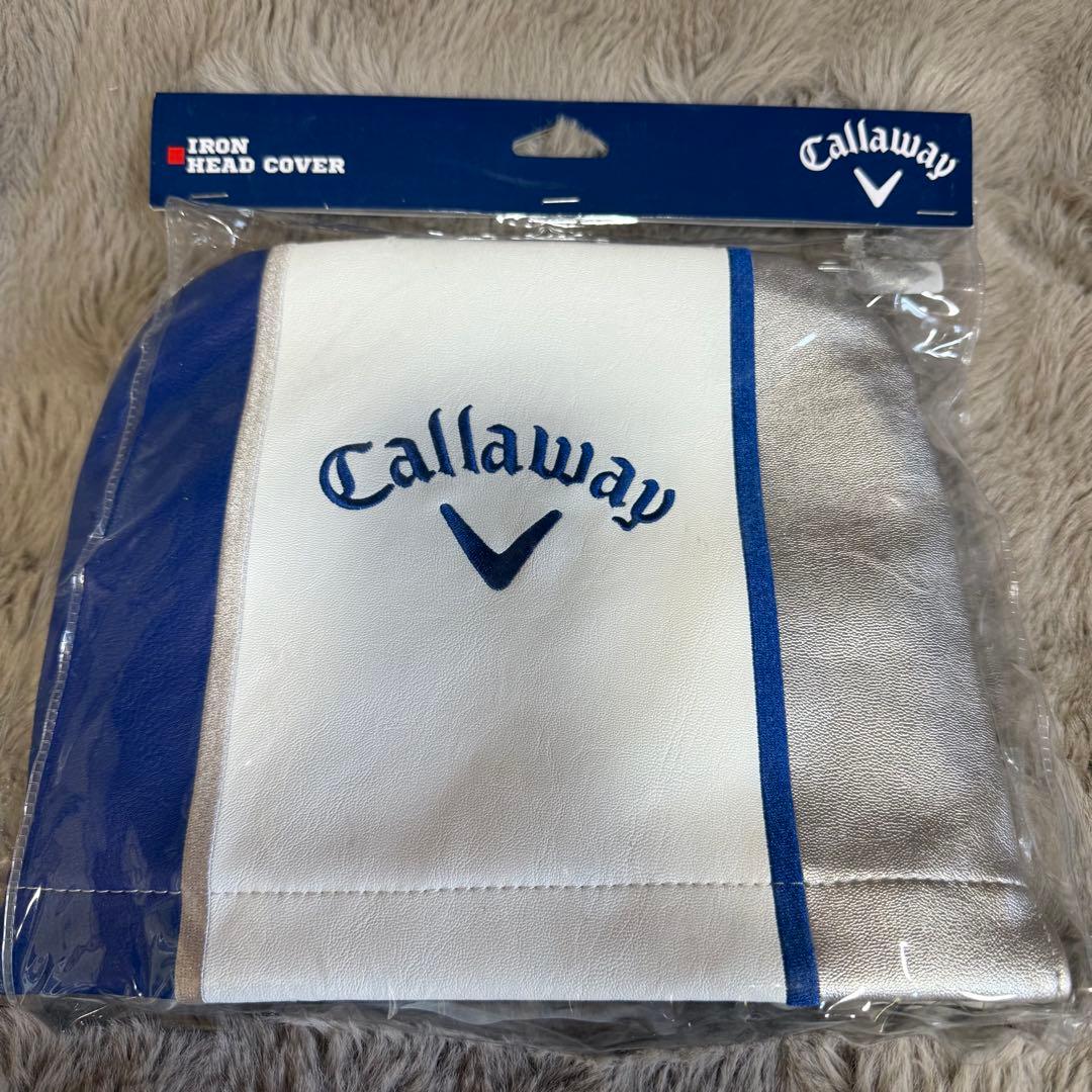 【Callaway】アイアンヘッドカバー ホワイト/ブルー