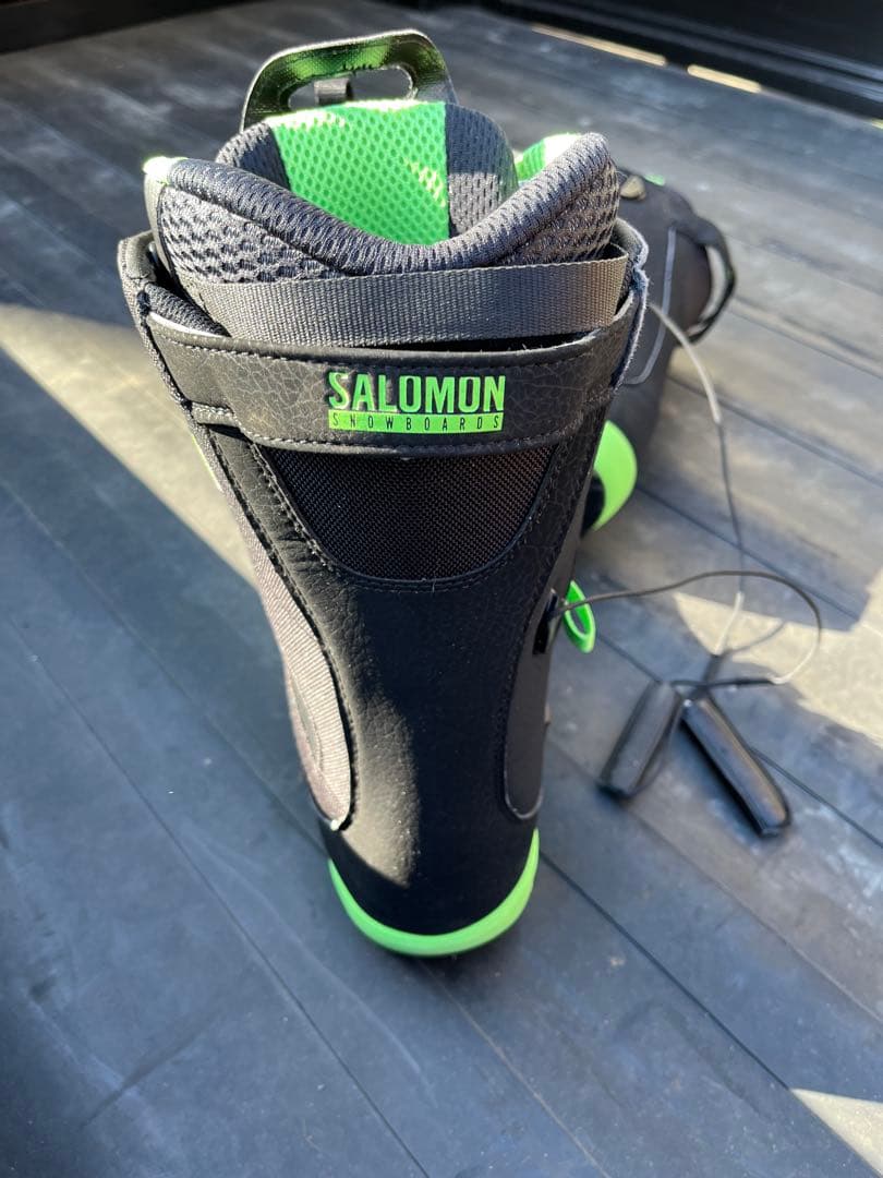 SALOMON F3 スノーボードブーツ ブラック/グリーン　28cm