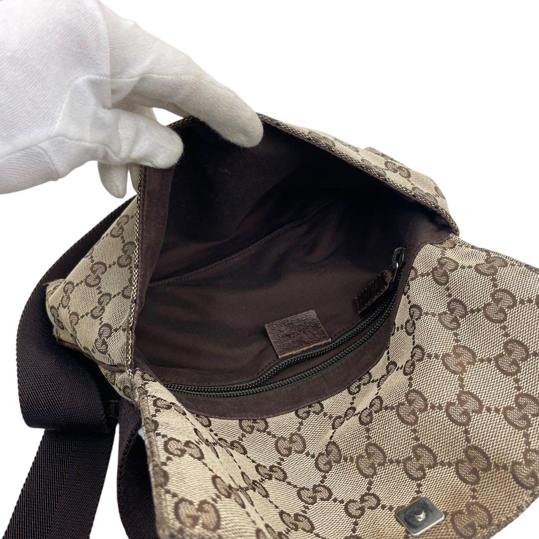 GUCCI グッチ ウエストポーチ　GGキャンバス　ボディバッグ　146304