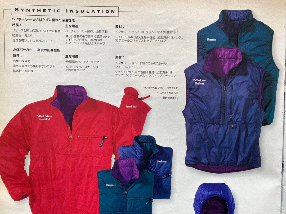 ヨシヒサ　patagonia　95年　パフボール・ベスト　ブライトパープル