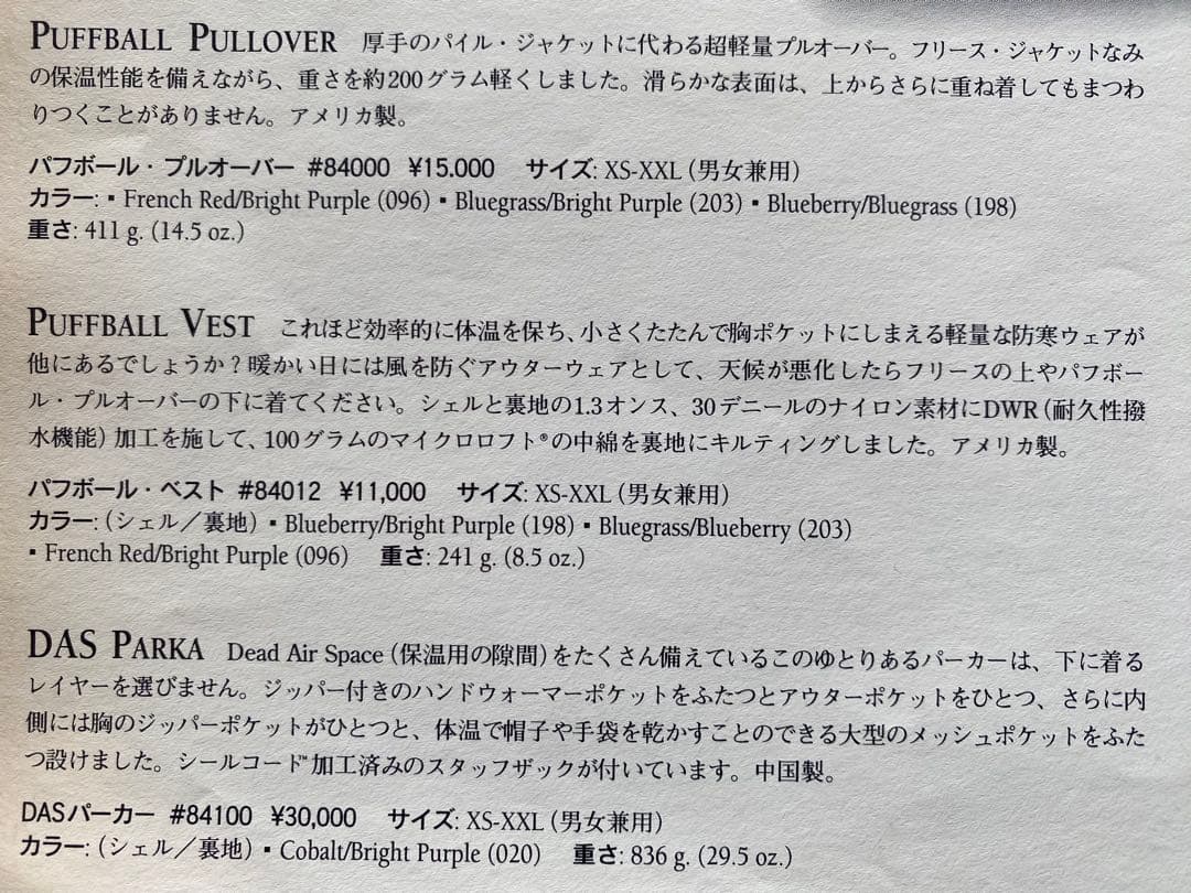 ヨシヒサ　patagonia　95年　パフボール・ベスト　ブライトパープル