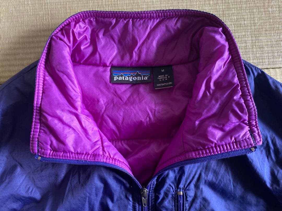 ヨシヒサ　patagonia　95年　パフボール・ベスト　ブライトパープル