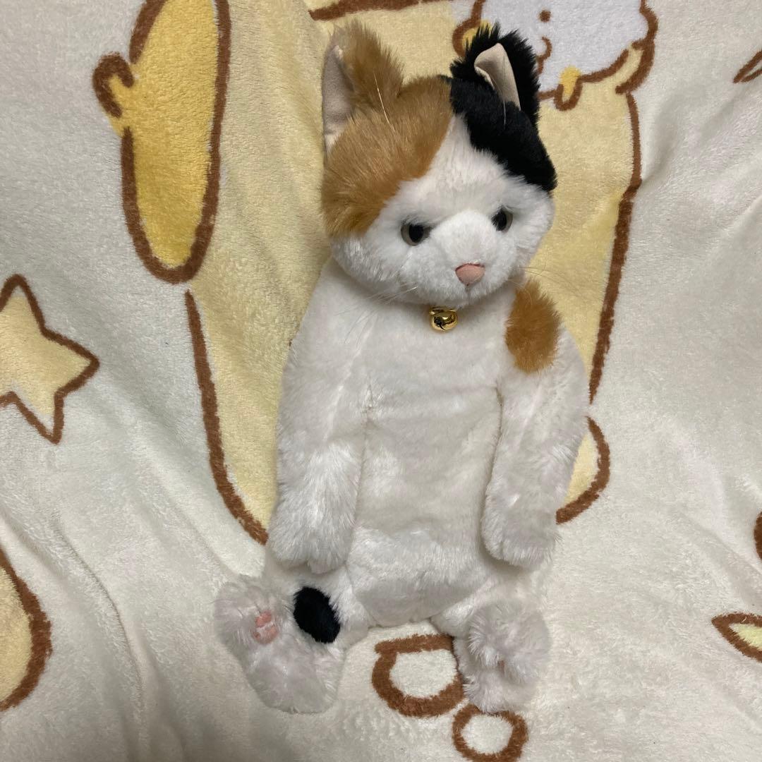 cuddly カドリー　小春　鈴ハートの穴　三毛猫　ぬいぐるみ　中古品