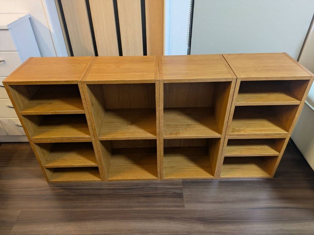 ディノス　組み合わせ自在な収納棚　本棚（6個セット）　付属品追加（写真）