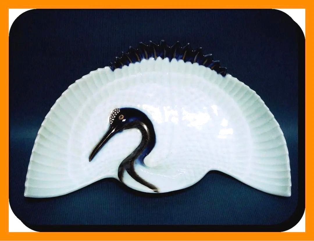 840『鶴形 三ッ足皿』　/骨董品 古美術 古玩 アンティーク