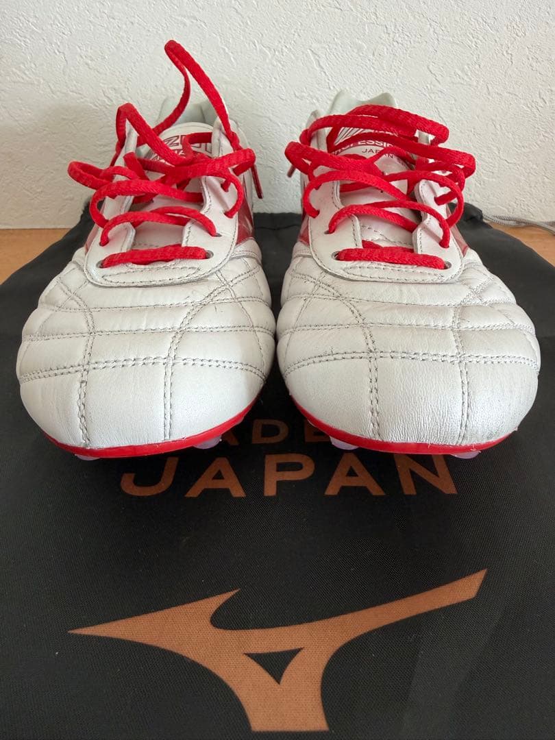 Mizuno サッカーシューズ モレリアII JAPAN AG ホワイト/レッド