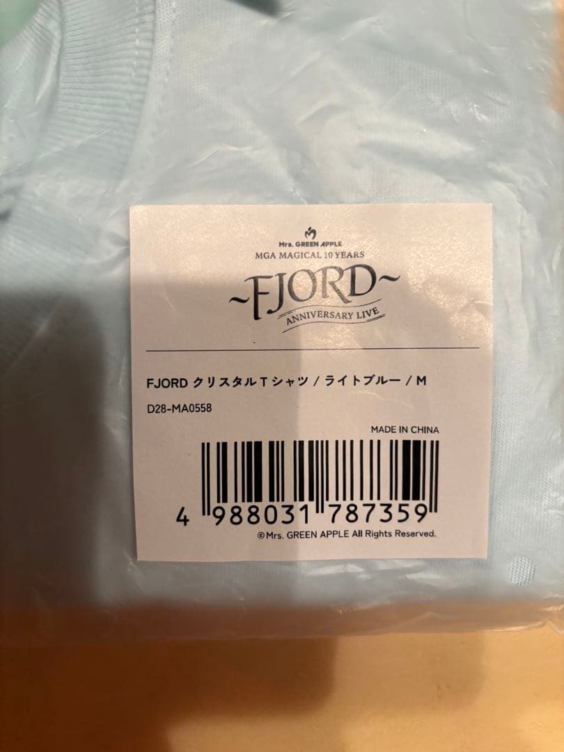 ミセスグリーンアップル　フィヨルド　クリスタルTシャツ/ ライトブルー　Mサイズ