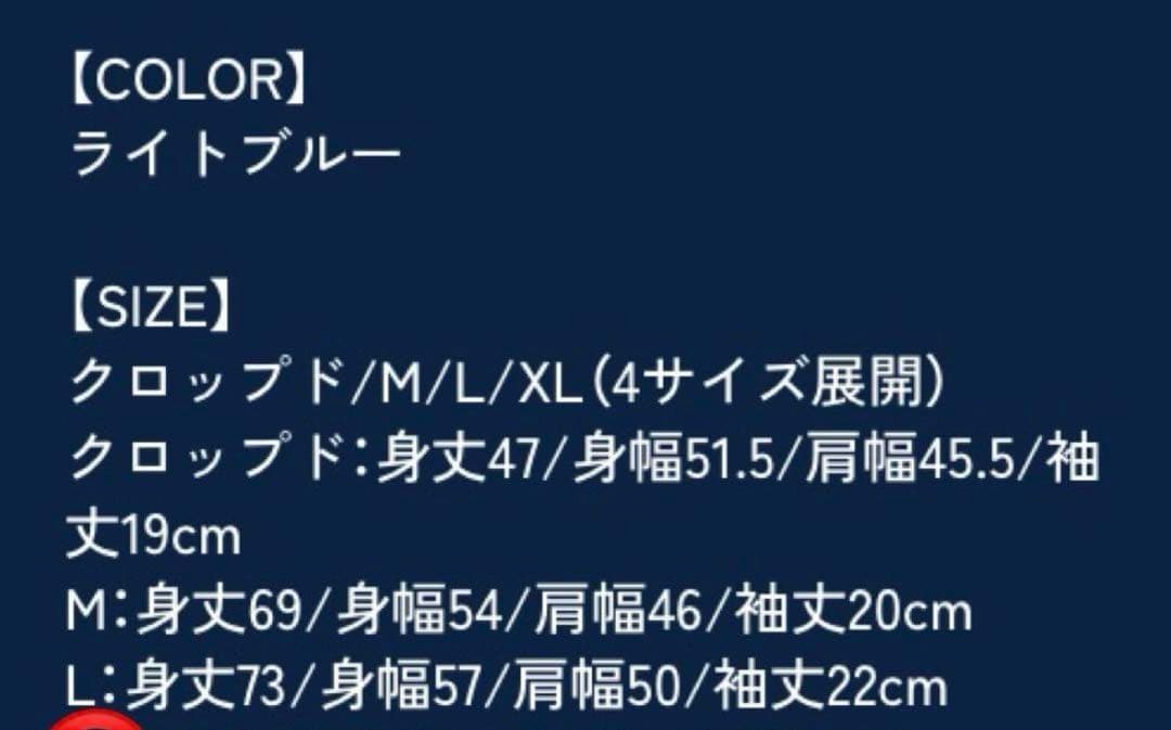 ミセスグリーンアップル　フィヨルド　クリスタルTシャツ/ ライトブルー　Mサイズ